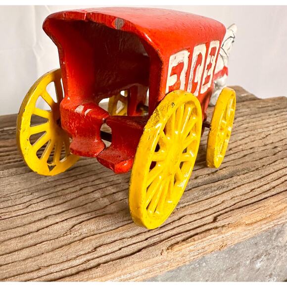 Cast Iron Collectible Toy Horse Ice Wagon - Picture 5 of 6